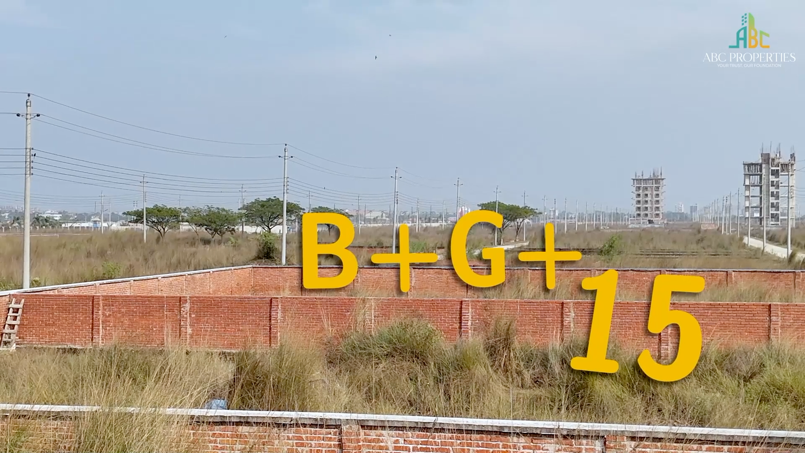 Bashundhara Block J land parcel and access road view.